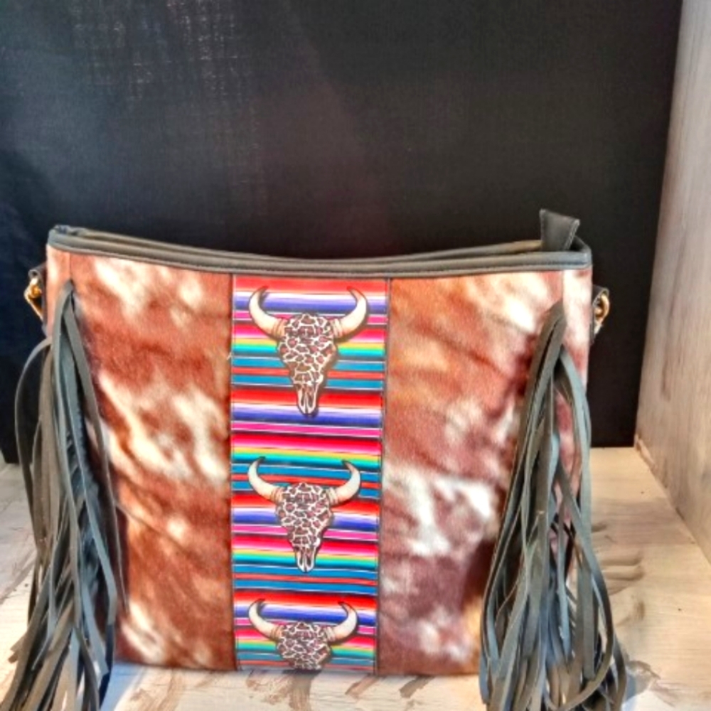 NWT Skull Texas purse with fringe